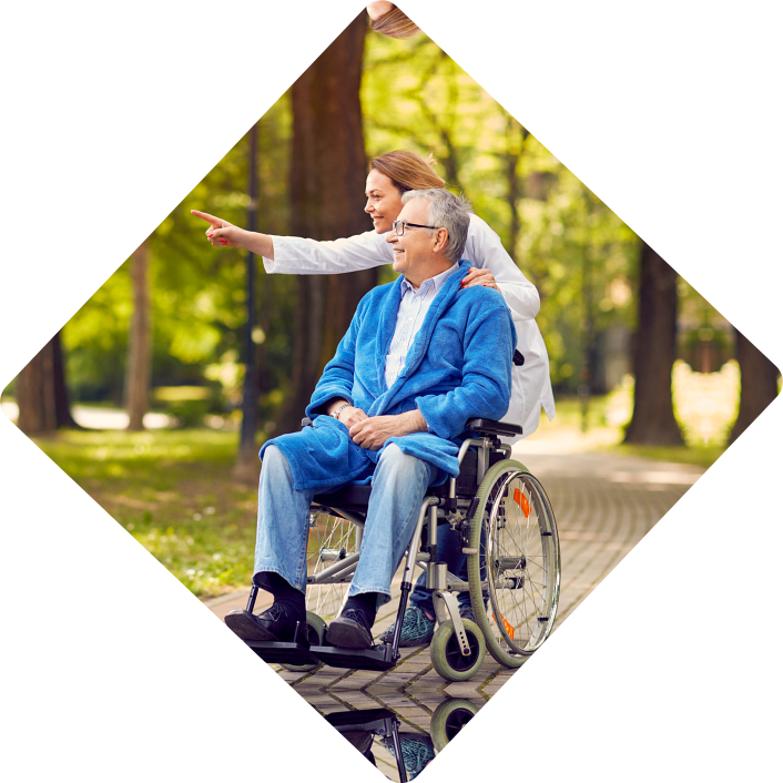 Download Caregiver Taking Care The Old Man - Home Care PNG Image with ...