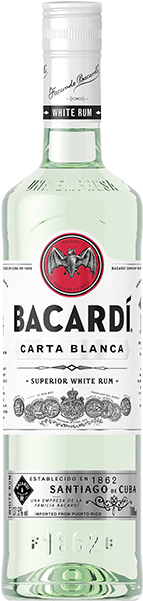 Bacardi - Bacardi Carta Blanca Rum 70cl (268x626), Png Download