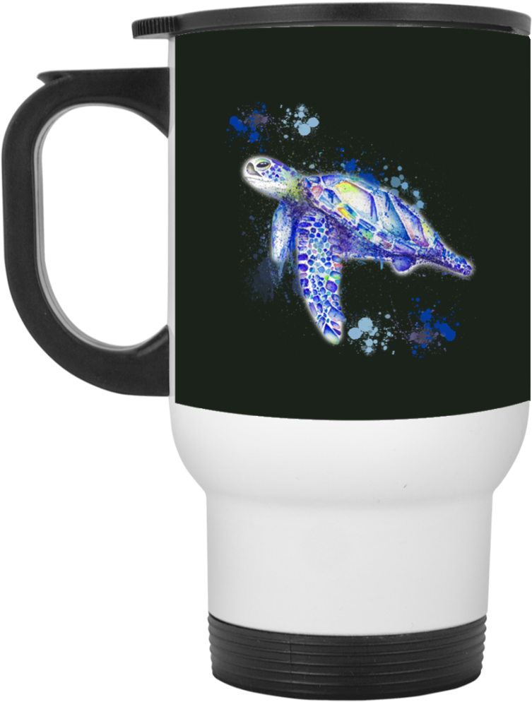 Download Watercolor Sea Turtle Mugs - Us Mexican Flag (necklaces & Mugs ...