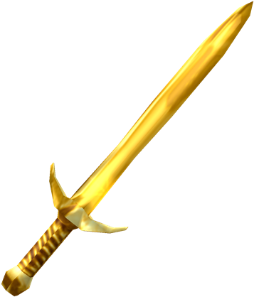 Golden Linked Sword - Roblox Sword Png - Free Transparent PNG Download ...