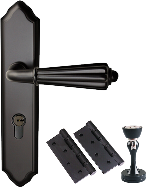 Black Wooden Indoor Security Mortise Door Lock - Lock And Key (800x800), Png Download