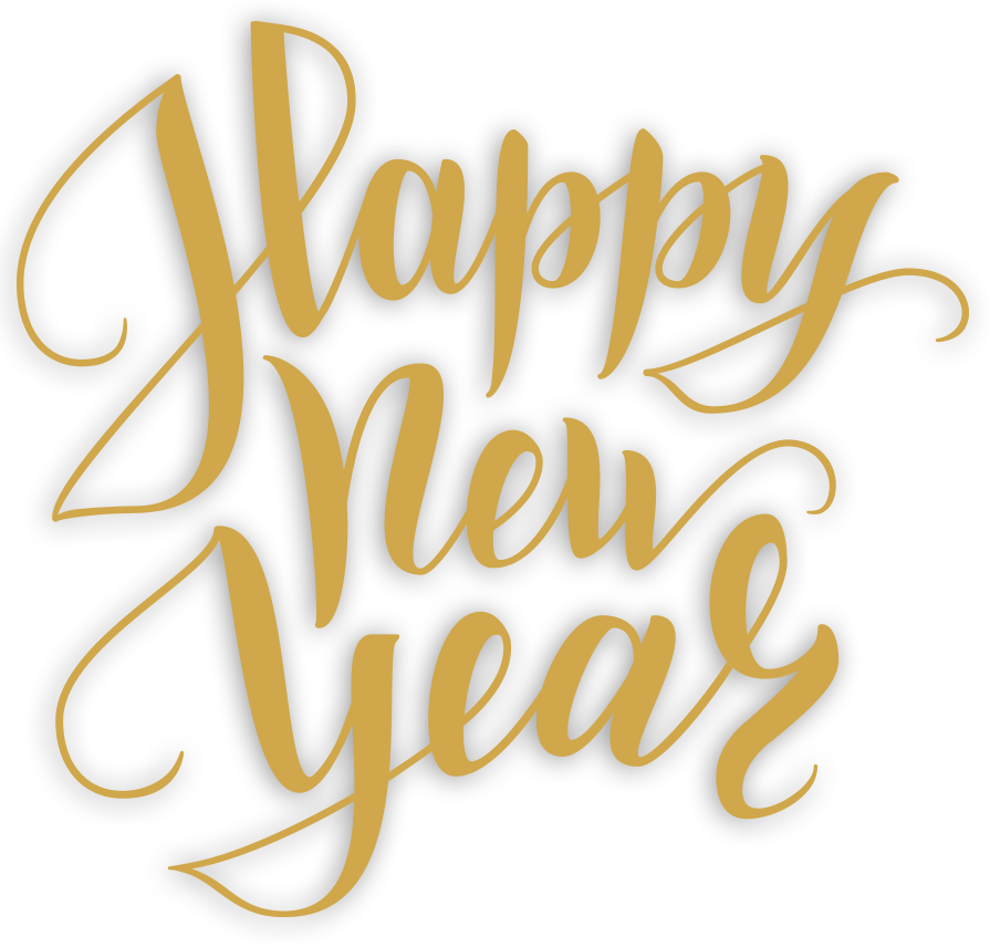 Download Happy New Year In Brush Lettering Png Image With No Background Pngkey Com