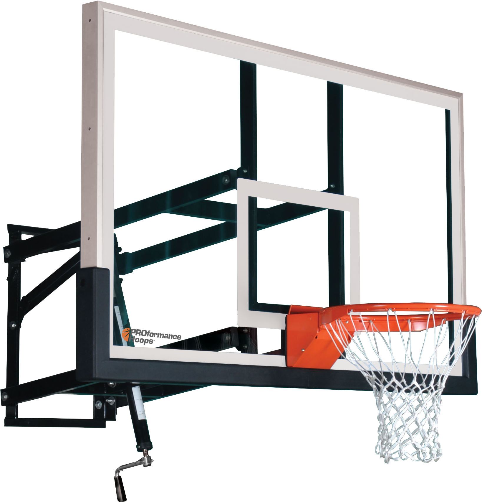 Download Wall Mount Wm72 Adjustable Basketball Hoop With 72 Basketball Hoop Png Png Image With No Background Pngkey Com