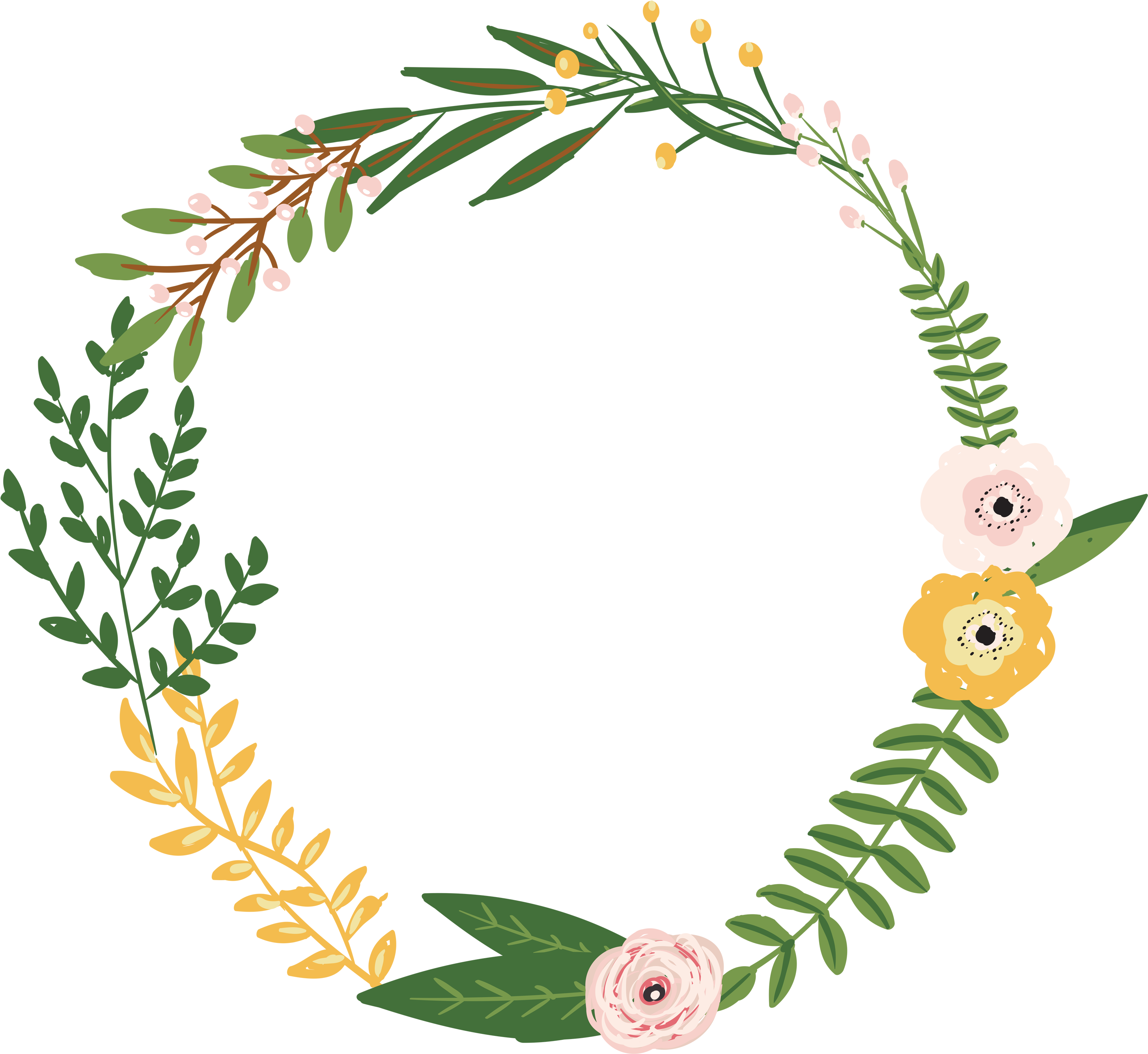 Svg Library Library Azalea Drawing Flower Wreath - Corona Planta Png ...