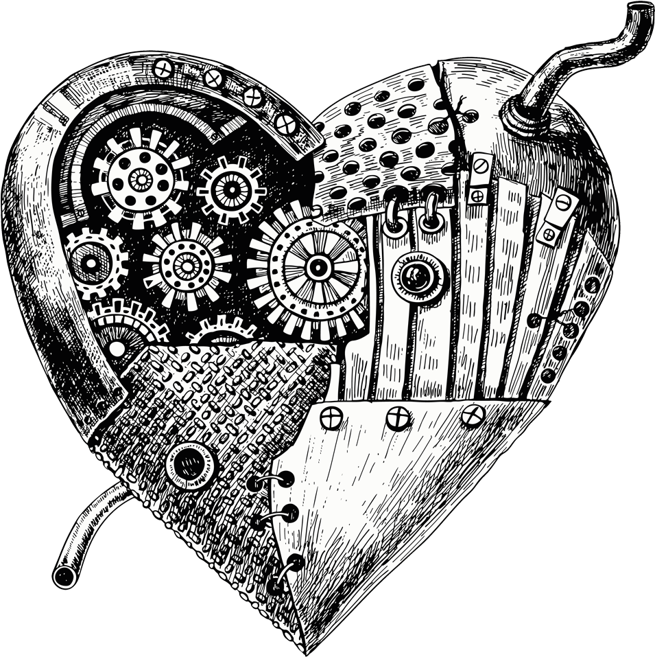 Steampunk Heart - Carabelle Studio Cling Stamp A6-the Heart Has Reasons (1000x1000), Png Download