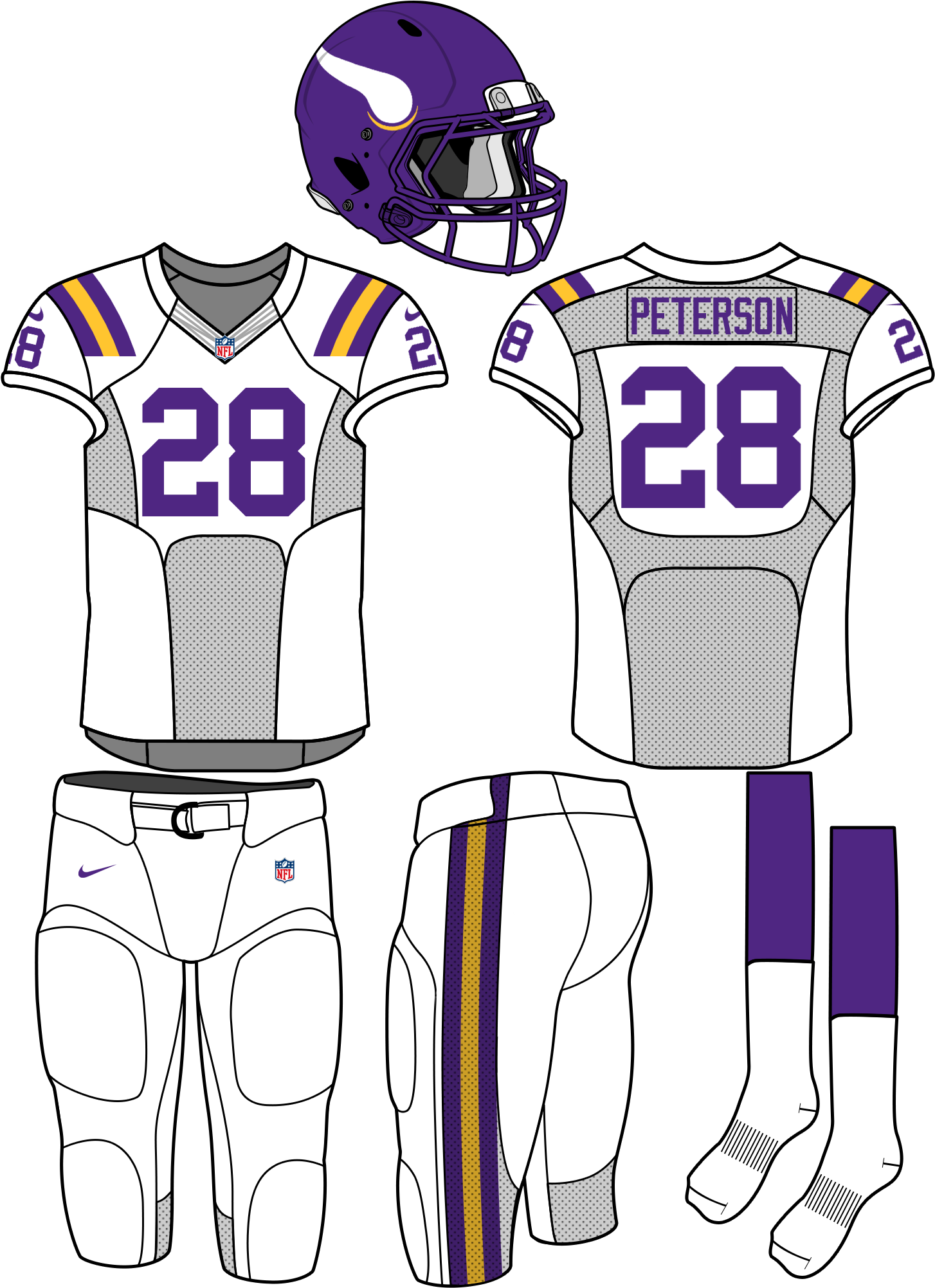 Minnesota Vikings uniforms by CoachFieldsOfNOLA on DeviantArt