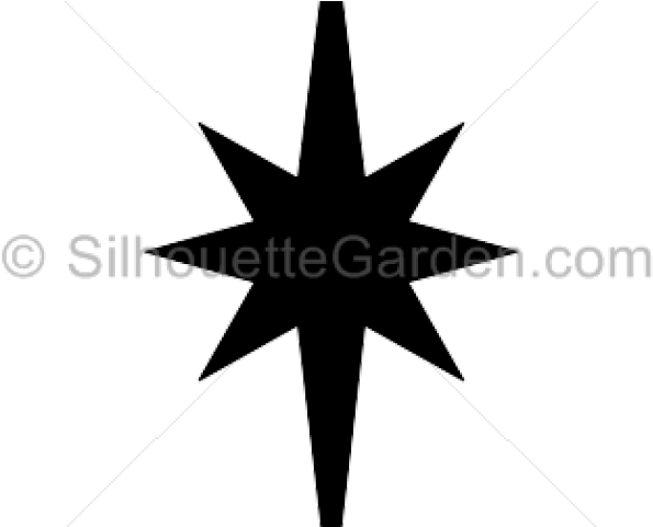 7 point star clipart black