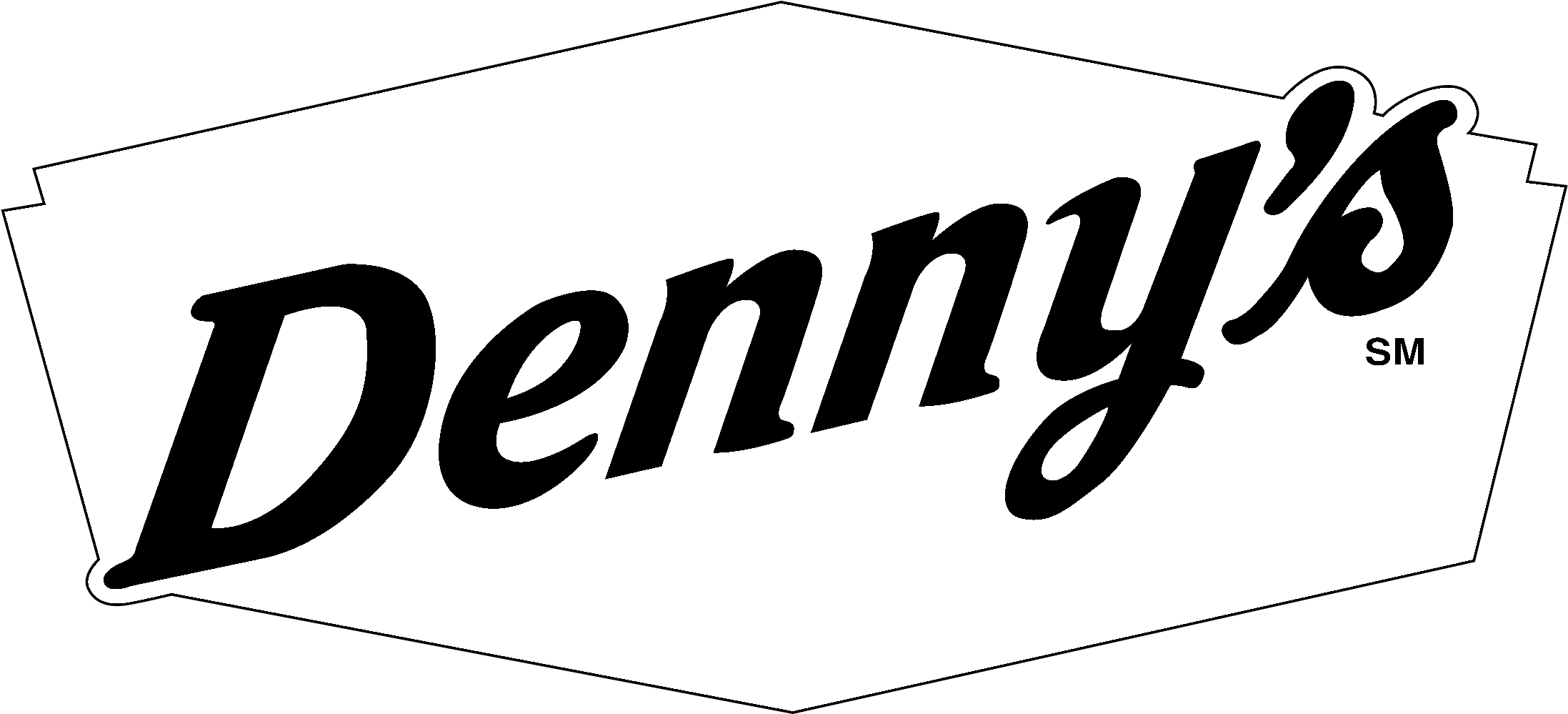 Denny's Logo Black And White - Dennys - Free Transparent PNG Download ...