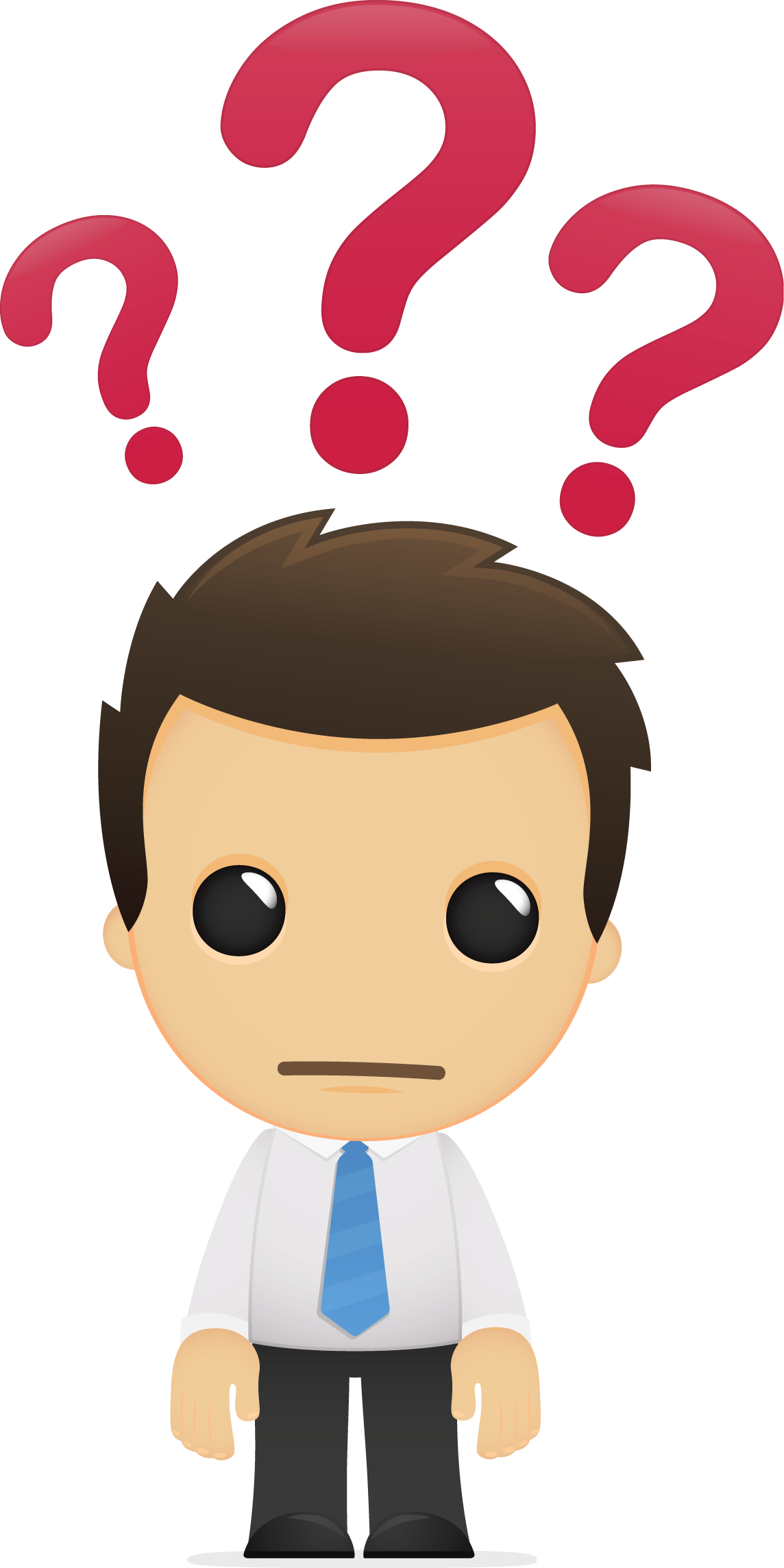 Download Question Mark Clipart Mar - Funny Cartoon Office Worker PNG ...