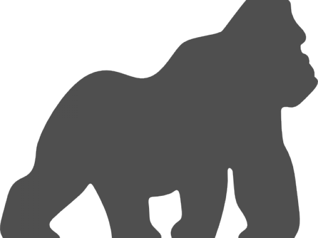 Gorilla Silhouette (640x480), Png Download