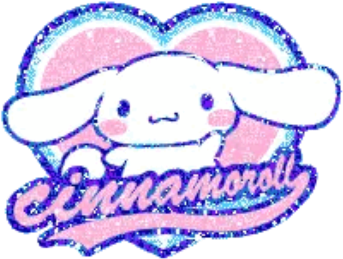 Cinnamoroll Kawaii Sparkles Glitter Pink Blue Cute Cinnamoroll Sanrio