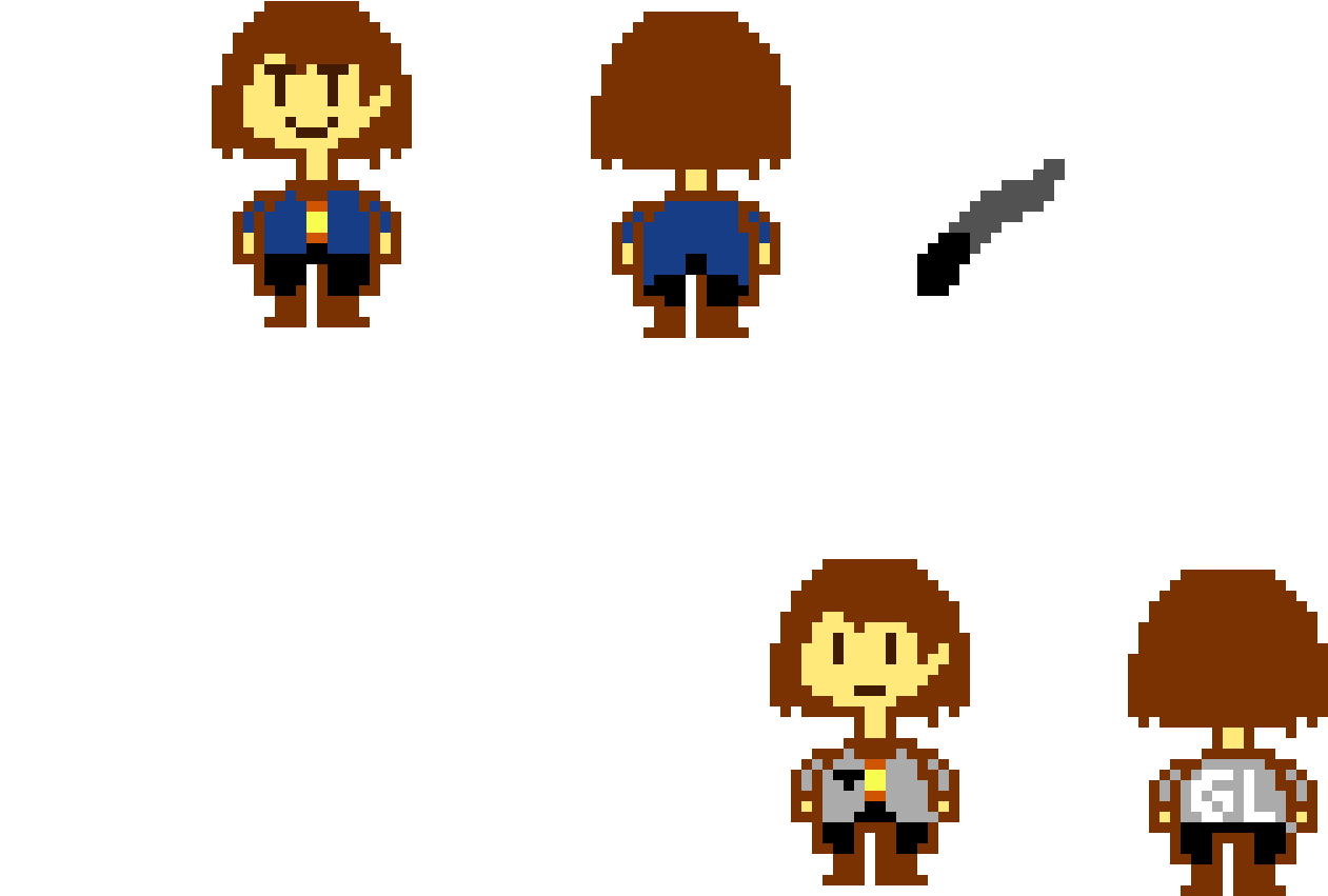 Frisk Sprite Storyshift Chara Pixel Art Free Transpar