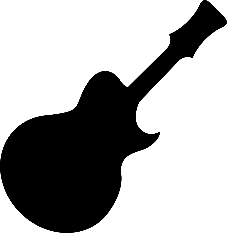 Download Guitar Black Shape Comments PNG Image with No Background ...