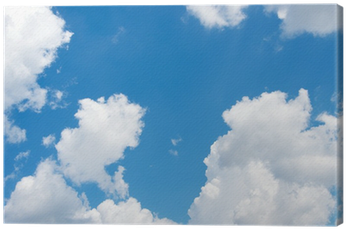 Download Blue Sky Background With White Clouds Canvas Print - Sky PNG Image  with No Background 