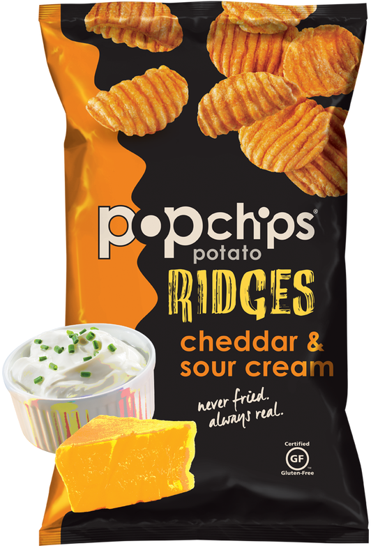 Download Picture - Popchips Ridges Cheddar & Sour Cream PNG Image with ...