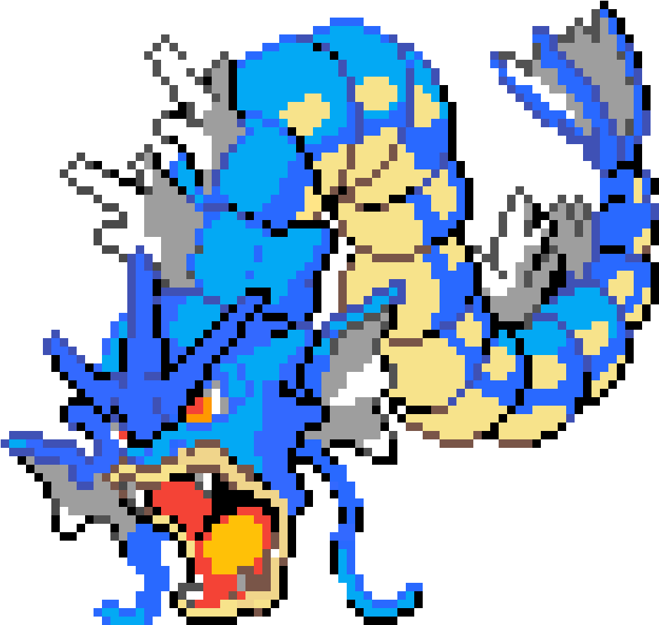 Download Gyarados Pixel Art Png Image With No Background