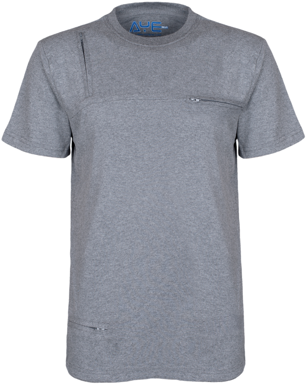 3 Pocket Tshirt Small / Heather Grey, Tshirt (940x788), Png Download