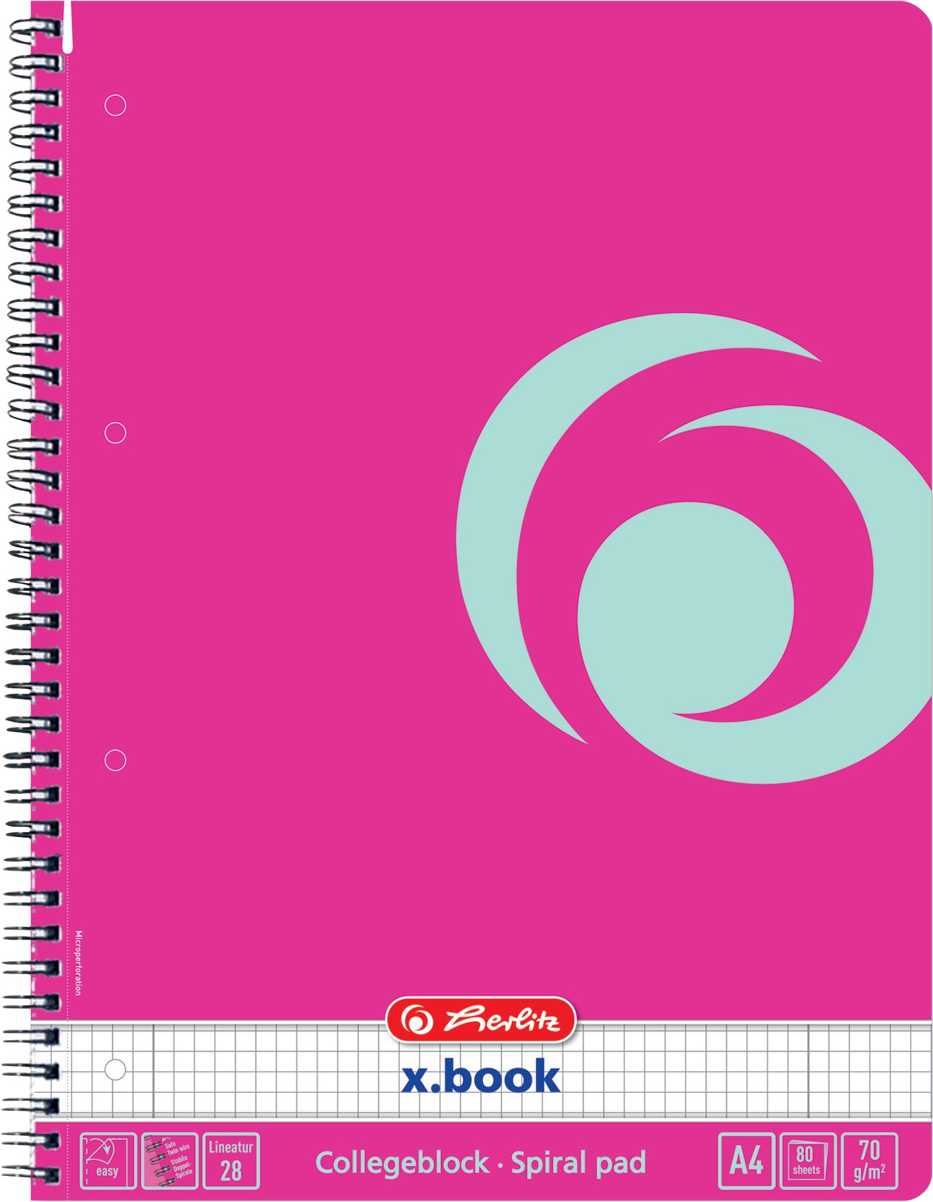 Download Spiral Notebook A4/80 Cool Pink PNG Image with No Background ...