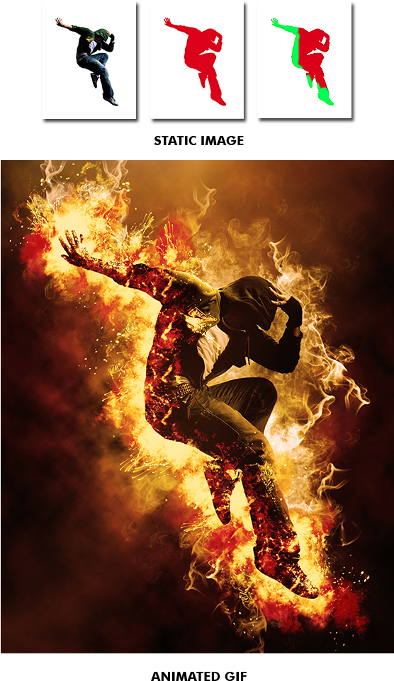 animated fire photoshop action download