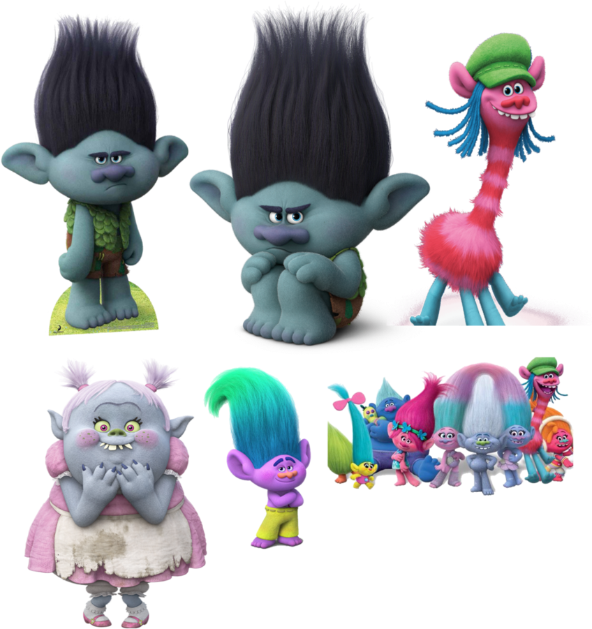 Trolls Clipart - Trolls Movie Selfie Frame Photo Booth Prop Poster 