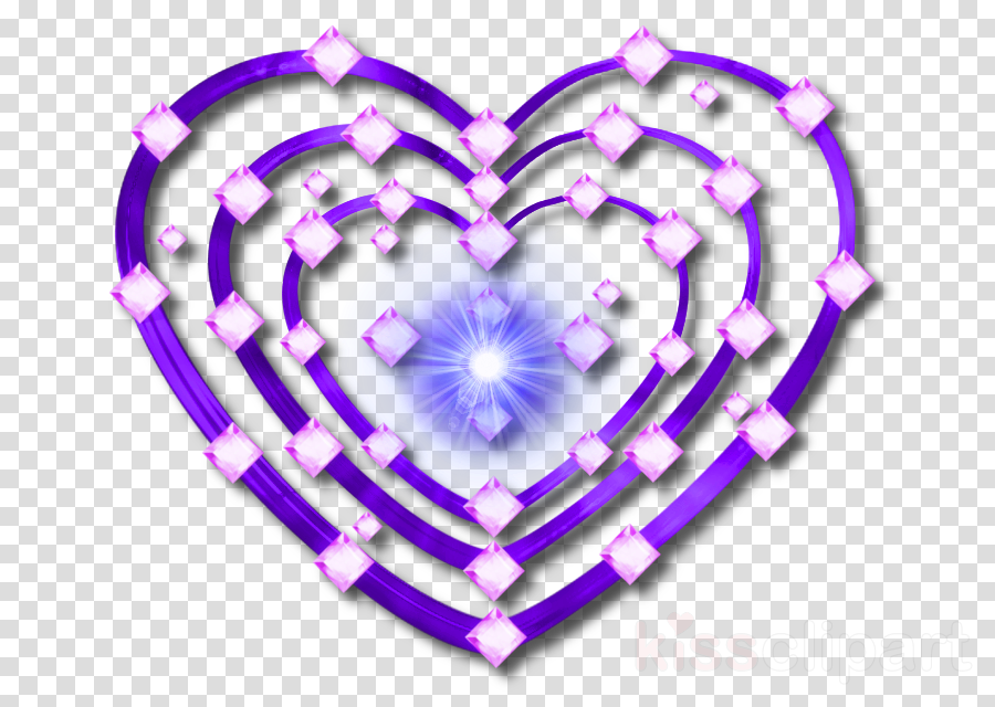 Heart Clipart Purple Heart Violet (900x640), Png Download