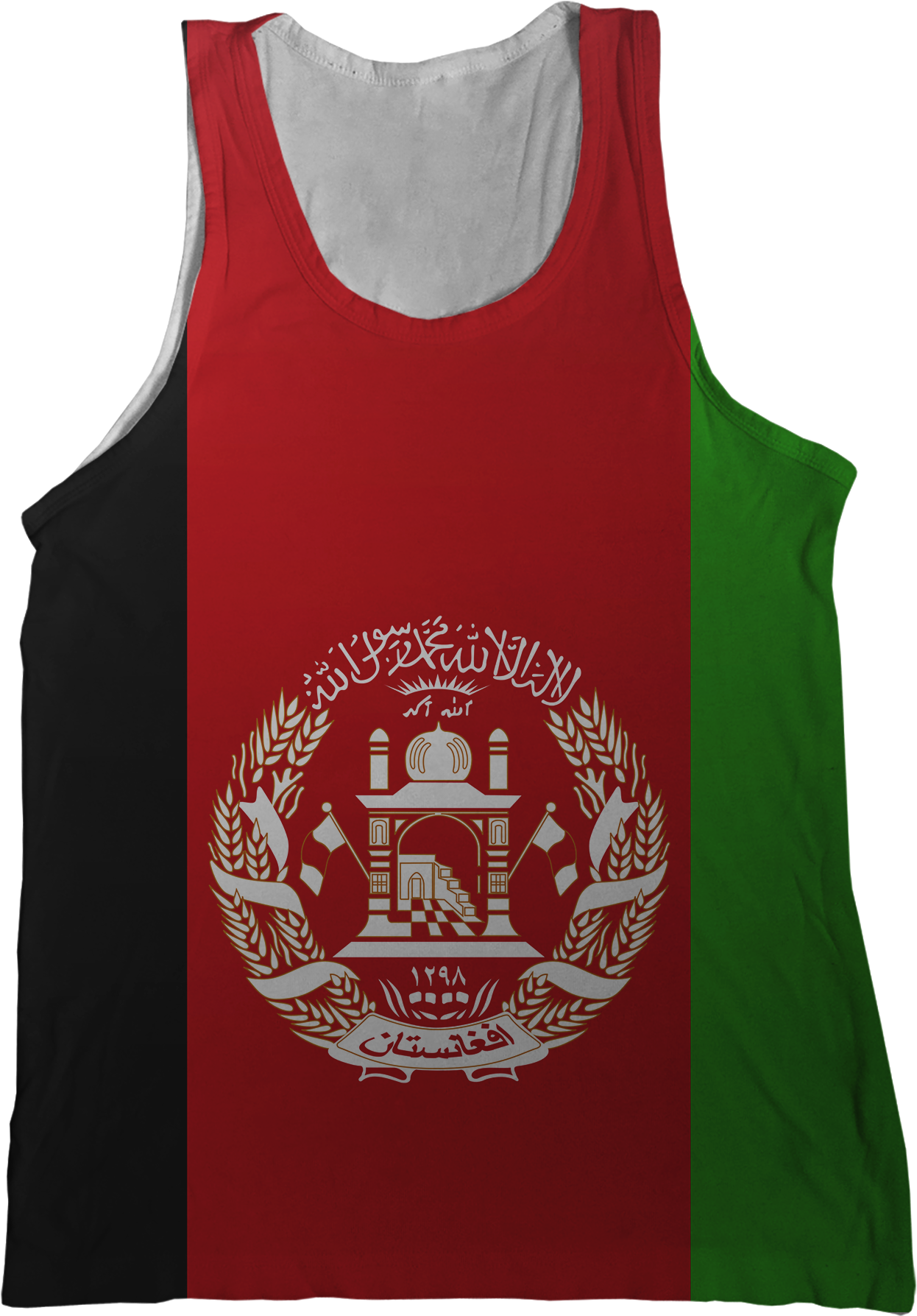 Afghanistan Flag Tank Top (1296x1786), Png Download