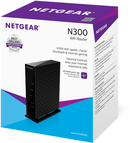 New Wnr2000 Netgear N300 Wireless Router (640x623), Png Download