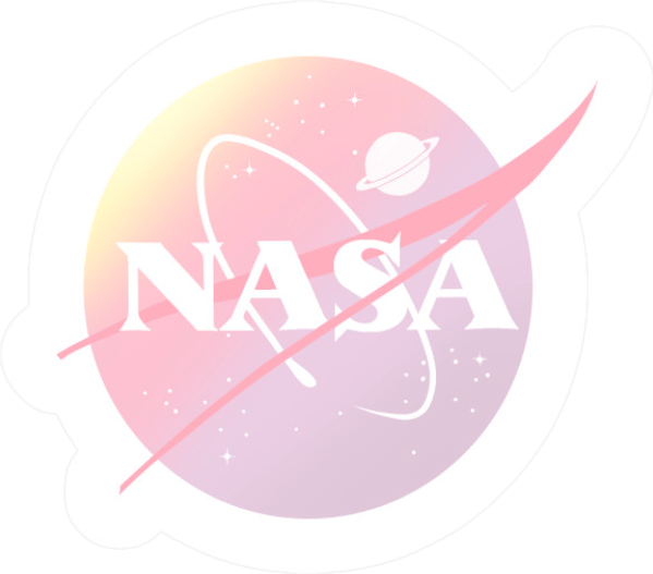 Nasa Aesthetic Pink White Blink Galaxy Tumblr Backgroun (599x527), Png Download