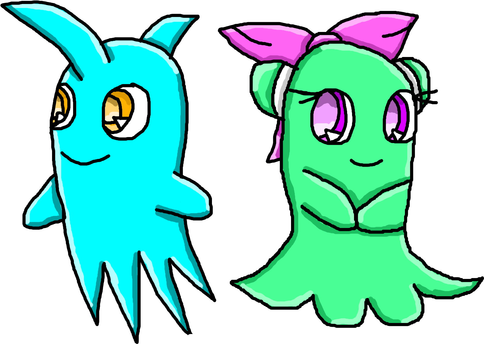 download-ghost-characters-spiky-and-minty-png-image-with-no-background