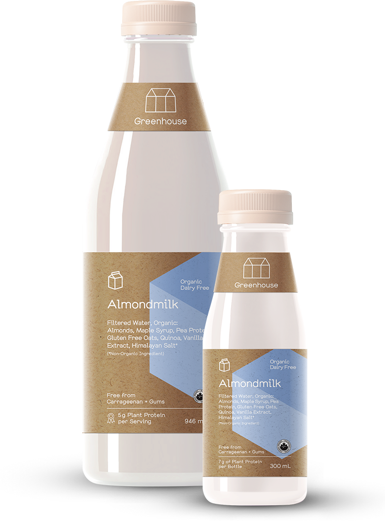 Greenhouse 2sizes Almondmilk Productshot %281%29 (782x1200), Png Download