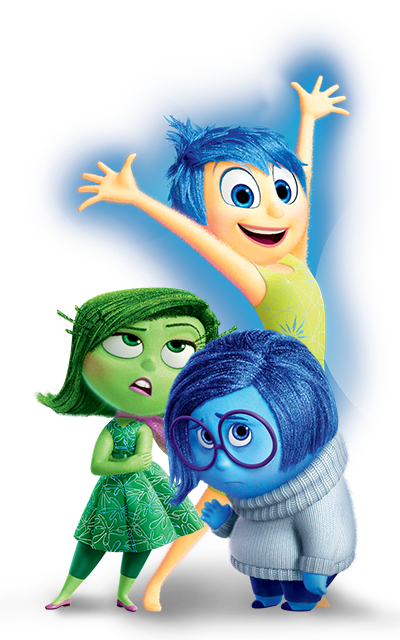 Joy, Disgust & Sadness - Inside Out Dvd - Free Transparent PNG Download ...