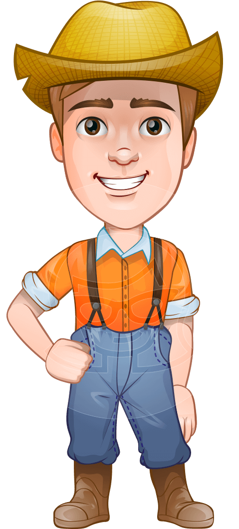 Farm Vector Transparent - Cartoon Farmer Png - Free Transparent PNG ...