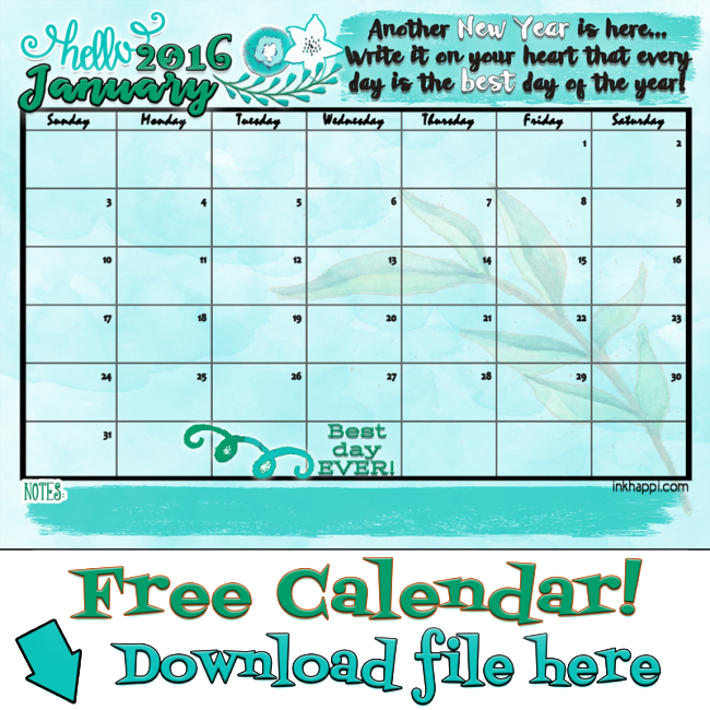 Monthly Calendars From Inkhappi - Number (650x650), Png Download