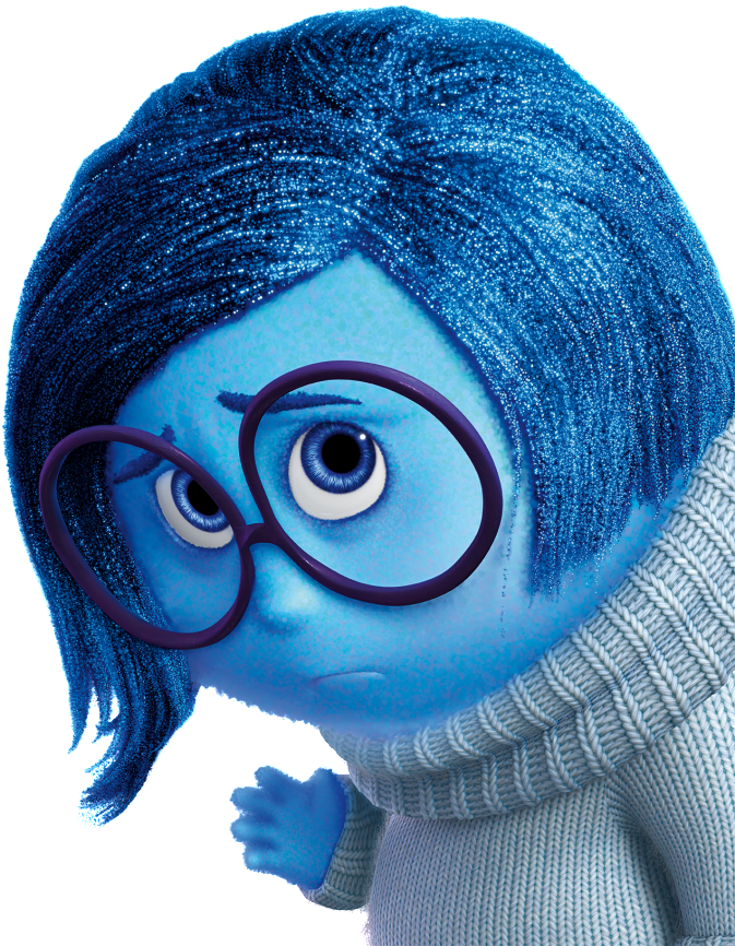 blue inside out wig