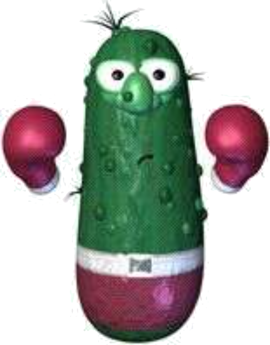 Goliath The Big Pickle - Veggietales Pickle - Free Transparent PNG ...