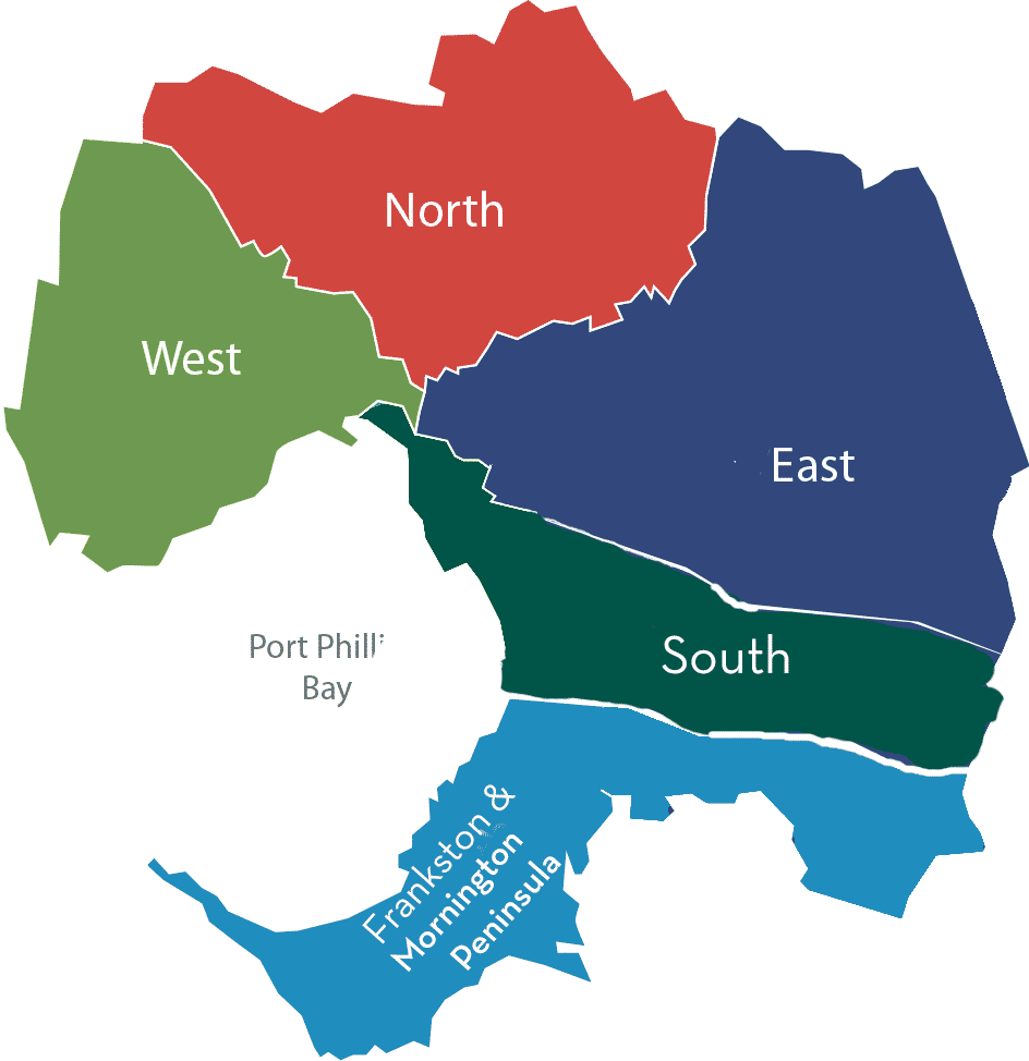 Melbourne North South East West Map Download Newmap Png Image With No Background - Pngkey.com