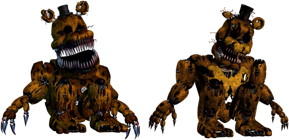 Five Nights At Freddy's Withered Golden Freddy, HD Png Download