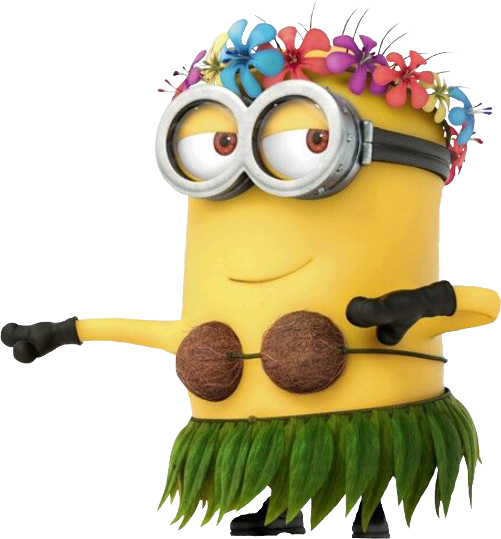 Download Convert To Base64 Minion Luau - Hawaii Minion PNG Image with ...