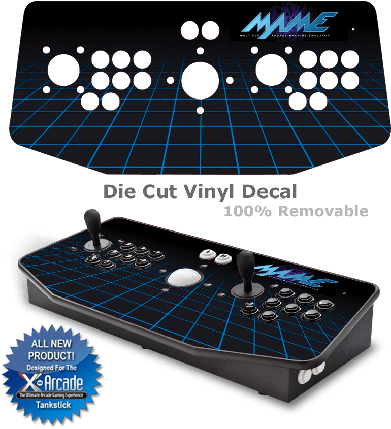 Mame X-arcade Tankstick Graphic Overlay - Free Transparent PNG Download ...