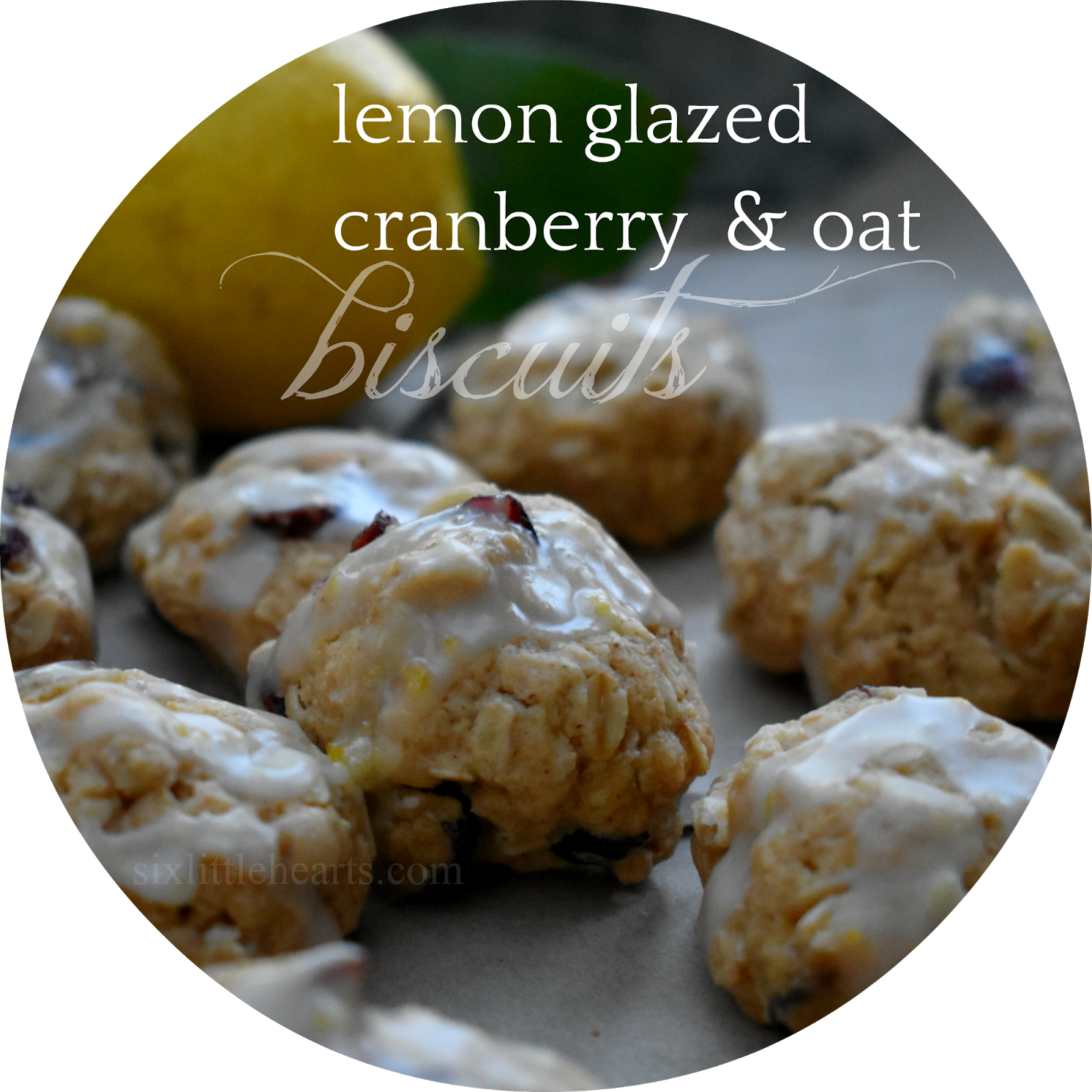 Lemon Glazed Cranberry And Oat Biscuits (1600x1600), Png Download