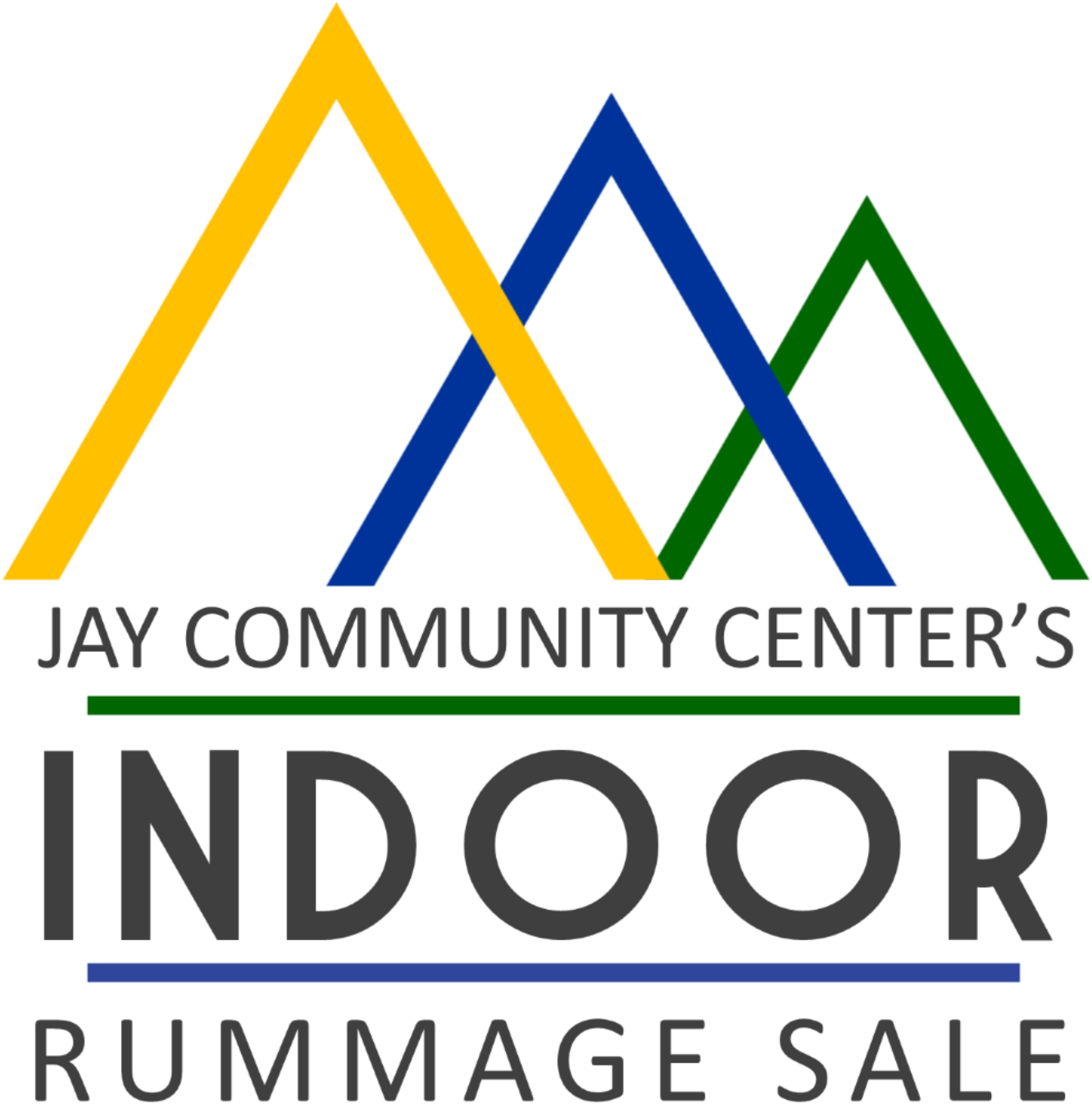Jay Community Centers Indoor Rummage Sale - Triangle (1548x1427), Png Download