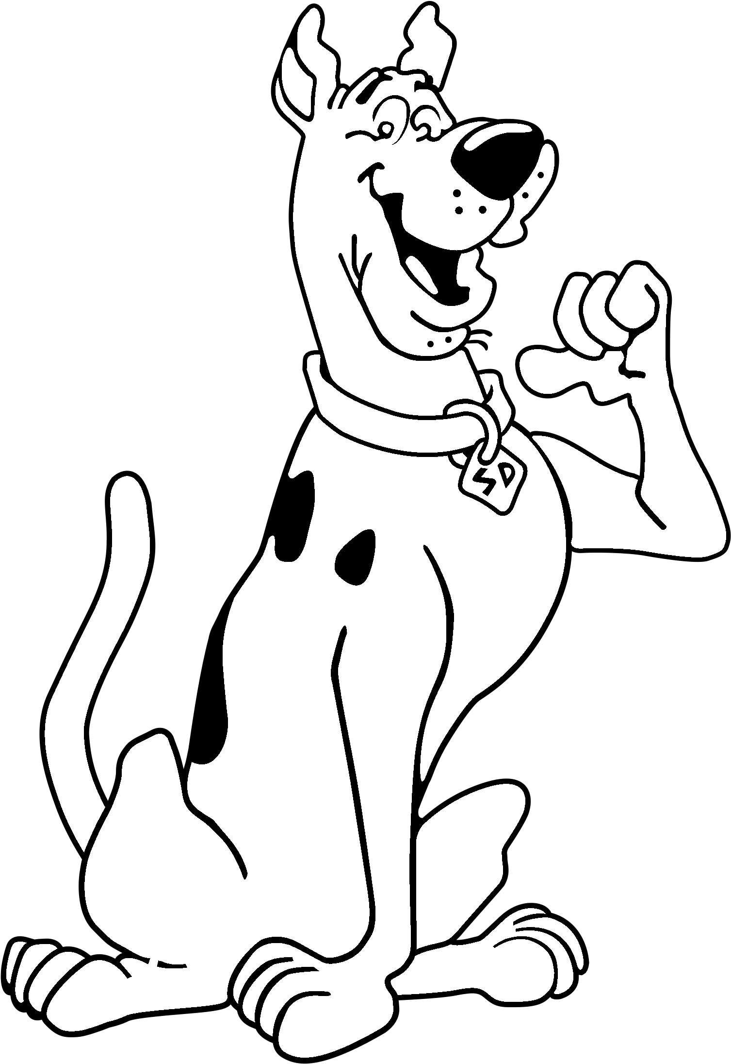 Scooby Doo Logo Black And White - Scooby Doo Characters - Free ...