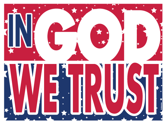 Download In God We Trust Stars Lawn Sign - Poster PNG Image with No ...