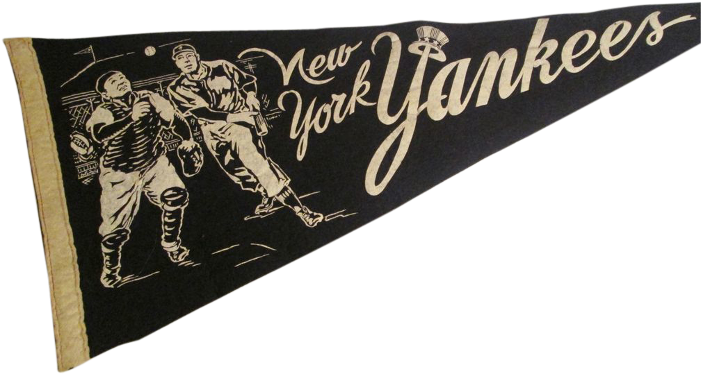 Vintage 1950's Yankees Pennant