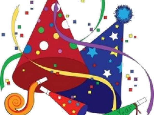 Happy New Year Clipart Hat - Confetti New Year Clipart - Free ...