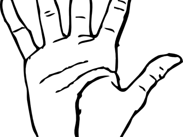 Outline Of Hand - Coloring Picture Of Hand - Free Transparent PNG ...