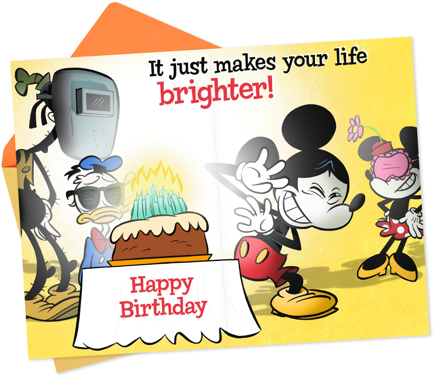 Disney Mickey Mouse And Gang Bright Birthday Card - Cartoon - Free ...