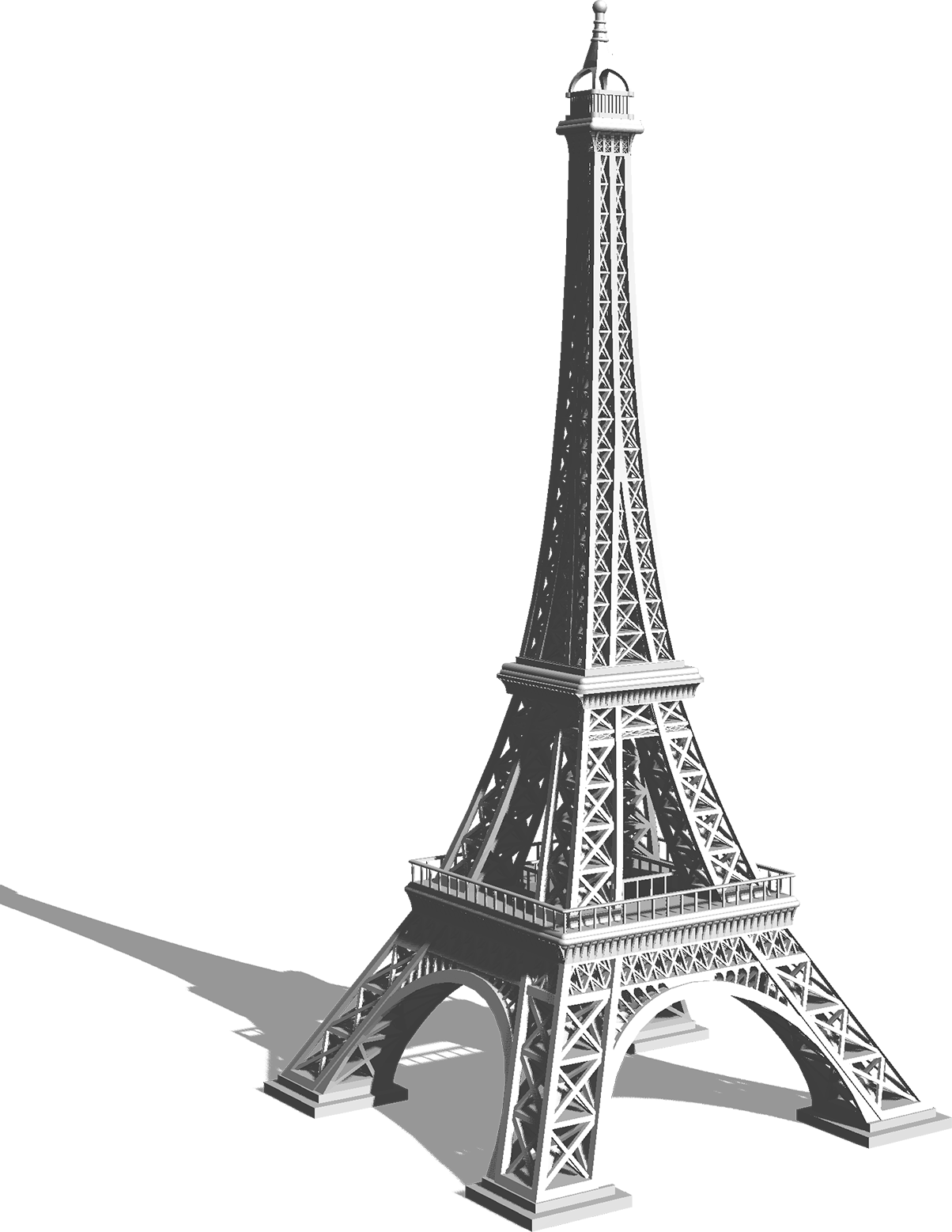 Transparent Eiffel Tower White Background