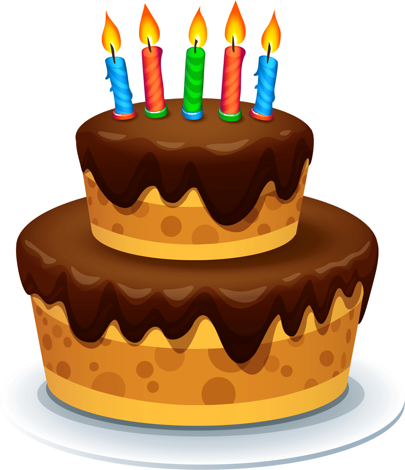Cartoon Birthday Cake No Candles - Free Transparent PNG Clipart Images  Download