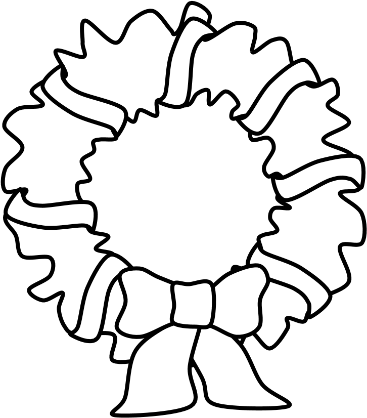 Wreath, Tinsel, Black And White, Png - Phoenicia - Free Transparent PNG ...